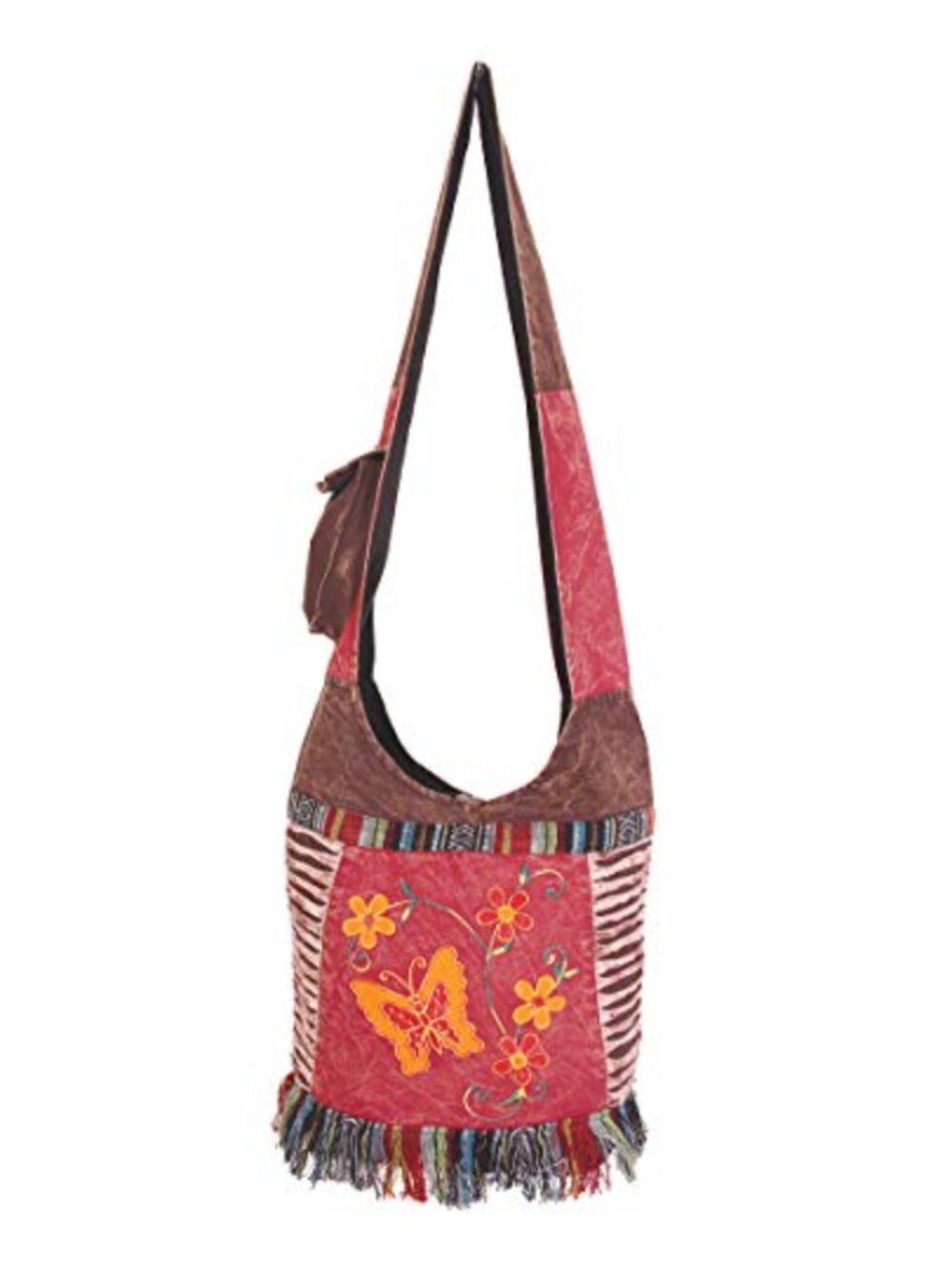 Handmade Cotton Hobo Crossbody Bag Boho Shoulder Tote Large Nepal